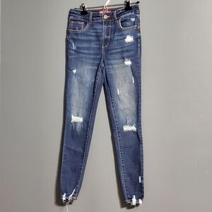 Wax Womens Jeans Size 3 Butt I Love You Skinny Distressed High Waist
